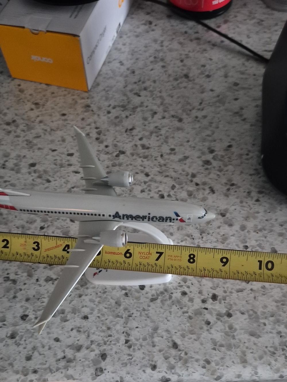 Silver Model Airplane Decorative Stand